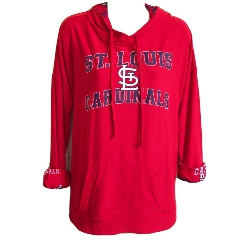 🆕 St. Louis Cardinals long sleeve stretchy hooded t…